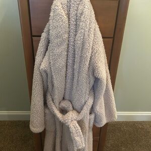 Pottery Barn Plush Sherpa Robe in Cream